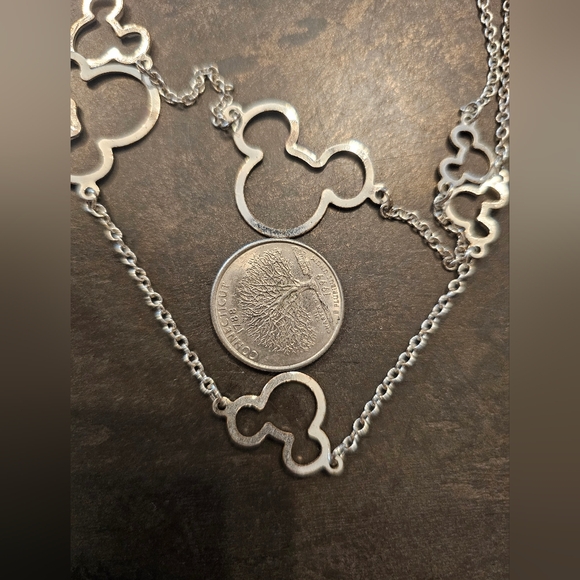 Disney Mickey Mouse Icons 30" Double Necklace EUC 60" Long (Doubles to 30") - Picture 5 of 8